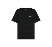 BOSS T-Shirt aus Baumwoll-Jersey mit meliertem Print - Style TS_Pattern GOC, 50551617 Schwarz S