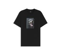 BOSS T-Shirt aus Baumwoll-Jersey mit Tier-Artwork - Style Te_Dobermann, 50558965 Schwarz L