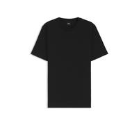 BOSS T-Shirt aus Baumwoll-Mix mit kreisförmiger Jacquard-Struktur - Style Tiburt 240, 50452680 Schwarz XS