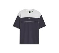 BOSS T-Shirt aus Baumwoll-Piqué - Style TS_Retro Block, 50574646 Weiß / Dunkelblau XXL