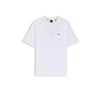 BOSS T-Shirt aus Baumwolle in Mesh-Optik mit gesticktem Artwork - Style TS_Member Mesh 1, 50561775 Weiß S