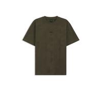 BOSS T-Shirt aus Baumwolle mit 3D-Jacquard-Muster - Style TS_Network JQ, 50563981 Dunkelgrün S