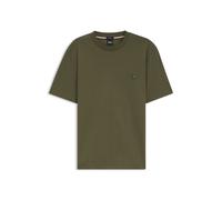 BOSS T-Shirt aus Baumwolle mit Double-B-Monogramm-Badge - Style C-Taut 01, 50555844 Olive L