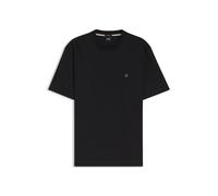 BOSS T-Shirt aus Baumwolle mit Double-B-Monogramm-Badge - Style C-Taut 01, 50555844 Schwarz S