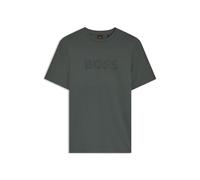 BOSS Orange Regular Fit T-Shirt aus reiner Baumwolle Modell 'Te_Logo' in Khaki, Größe S