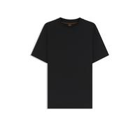 BOSS Orange Regular Fit T-Shirt aus reiner Baumwolle Modell 'Te_interlock' in Black, Größe XXXL