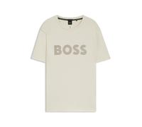 BOSS T-Shirt aus Pima-Baumwolle mit schimmerndem Logo - Style Tee Logo Future, 50543796 Natur XL