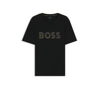 BOSS T-Shirt aus Pima-Baumwolle mit schimmerndem Logo - Style Tee Logo Future, 50543796 Schwarz S