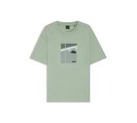 BOSS T-Shirt aus Pima-Baumwolle mit Tennis-Artwork - Style TS_Join Relaxed GRX, 50554365 Hellgrün M