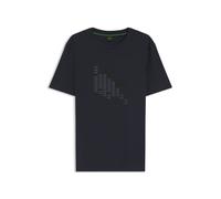 BOSS T-Shirt aus Stretch-Baumwolle mit Flaggen-Artwork - Style TS_Network Flag, 50566853 Dunkelblau XL
