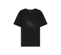 BOSS T-Shirt aus Stretch-Baumwolle mit Flaggen-Artwork - Style TS_Network Flag, 50566853 Schwarz XL