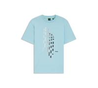 BOSS T-Shirt aus Stretch-Baumwolle mit geometrischem Print - Style Tee GRX Zone, 50543808 Hellblau S