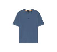 BOSS T-Shirt aus Stretch-Baumwolle mit Kontrast-Logo - Style TChup, 50473278 Blau S