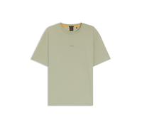 BOSS T-Shirt aus Stretch-Baumwolle mit Kontrast-Logo - Style TChup, 50473278 Hellgrün XL