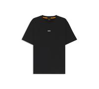 BOSS T-Shirt aus Stretch-Baumwolle mit Kontrast-Logo - Style TChup, 50473278 Schwarz 5XL