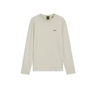 BOSS T-Shirt aus Stretch-Baumwolle mit Kontrast-Logo - Style Tee Long, 50506365 Hellbeige XXXL