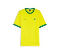 BOSS T-Shirt aus Stretch-Baumwolle mit Landesflagge und Logo - Style TS_BB BC Lux Tee, 50562134 Brasilien XL