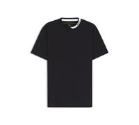 BOSS T-Shirt aus Stretch-Baumwolle mit Logo-Kragen - Style Tock_IN, 50568070 Dunkelblau XL