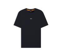 BOSS T-Shirt aus Stretch-Baumwolle mit Kontrast-Logo - Style TChup, 50473278 Dunkelblau 6XL