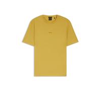 BOSS T-Shirt aus Stretch-Baumwolle mit Kontrast-Logo - Style TChup, 50473278 Gelb S