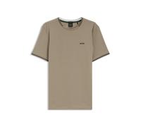 BOSS T-Shirt aus Stretch-Baumwolle mit Streifen und Logo - Style Taul, 50521245 Beige XXL