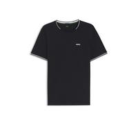 BOSS T-Shirt aus Stretch-Baumwolle mit Streifen und Logo - Style Taul, 50521245 Dunkelblau 5XL