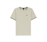 BOSS T-Shirt aus Stretch-Baumwolle mit Streifen und Logo - Style Taul, 50521245 Hellbeige 4XL