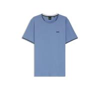 BOSS T-Shirt aus Stretch-Baumwolle mit Streifen und Logo - Style Taul, 50521245 Hellblau L