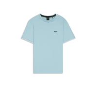 BOSS T-Shirt aus Stretch-Baumwolle mit Streifen und Logo - Style Taul, 50521245 Hellblau XXL