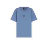 BOSS T-Shirt aus Stretch-Baumwolle mit Tennis-Artwork - Style TS_Boss Open, 50560293 Blau S