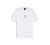 BOSS T-Shirt aus Stretch-Baumwolle mit Tennis-Artwork - Style TS_Boss Open, 50560293 Weiß S