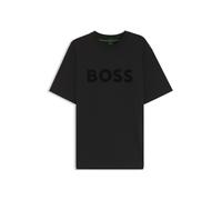 BOSS T-Shirt aus Stretch-Baumwolle mit tonalem Flock-Logo - Style TS_Cord Logo, 50570304 Schwarz XL
