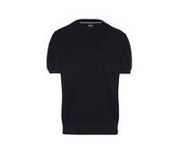 Kurzarmpullover BOSS "Nilton", Damen, Gr. XXL, dunkelblau404, Strick, Obermaterial: 100% Baumwolle, unifarben, regular fit normal, Rundhals, Rippstrickbündchen, Pullover, Premium Menswear Business-Cas