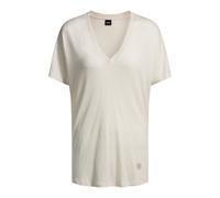 BOSS T-Shirt mit V-Ausschnitt und Double-B-Monogramm - Style Eylina, 50537543 Natur S