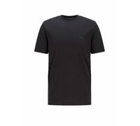 BOSS Black T-Shirt Herren Slim Fit Kurzarm Rundhals Baumwolle schwarz, L