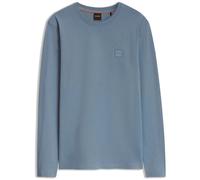 BOSS Longsleeve aus Baumwolle mit Logo-Patch - Style Tacks, 50512111 Hellblau M