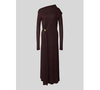 BOSS Tailliertes Strickkleid aus Lyocell-Kaschmir-Mix Modell 'EVARGO' in Aubergine, Größe XS