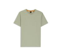 T-Shirt BOSS ORANGE "Tales", Herren, Gr. XXXL, open grün370, Web, Obermaterial: 100% Baumwolle, casual, körpernah, Rundhals, Kurzarm eng eingefasste Kante, Shirts, mit BOSS Stickerei auf der Brust (95