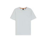 BOSS T-Shirt aus Baumwoll-Jersey mit Logo-Aufnäher - Style Tales, 50508584 Hellgrau XL
