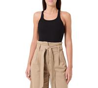Ripptanktop BOSS ORANGE "Epetite Premium Damenmode", Damen, Gr. XS (34), schwarz 001, Single Jersey, Obermaterial: 98% Baumwolle, 2% Elasthan, unifarben, figurbetont hüftlang, tiefer Rundhals, Tops, S