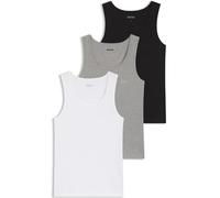 Tanktop BOSS "3P RibClassic BOSS ONE", Herren, Gr. L, open miscellaneous 980, Rippware, Obermaterial: 100% Baumwolle, Rundhals, Tops Tanktop, Ton in Ton Stickerei auf der Brust (43887904-L) open misce