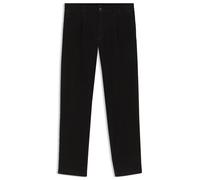 BOSS Tapered-Fit Cord-Hose aus Stretch-Baumwolle - Style Chino-Pleated, 50547076 Schwarz 36/34