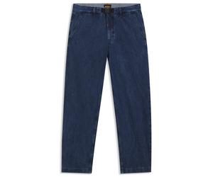 BOSS Tapered-Fit Jeans aus blauem festem Denim - Style Chino_Straight BO, 50555850 Dunkelblau 31/32