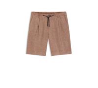 BOSS Tapered-Fit Shorts aus Fischgrät-Leinen - Style L-PeetL-PL-RDS-S-252, 50560594 Braun 48