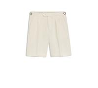 BOSS Tapered-Fit Shorts aus Leinen mit Bundfalten vorne - Style H-Perin-DPLDTL-S-262, 50561858 Hellbeige 54