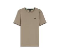 BOSS T-Shirt aus Stretch-Baumwolle mit Streifen und Logo - Style Taul, 50521245 Beige XXL