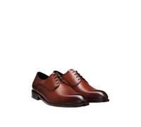 BOSS Lederderby mit Label-Details Modell 'Tayil' in Cognac, Größe 41