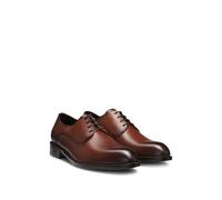 BOSS Lederderby mit Label-Details Modell 'Tayil' in Cognac, Größe 42