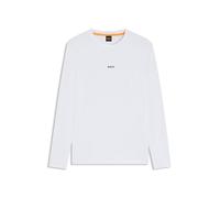 BOSS Longsleeve aus Stretch-Baumwolle mit Logo-Print - Style TChark, 50473286 Weiß XXXL