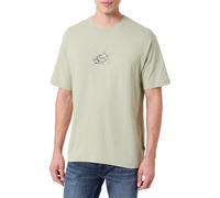 T-Shirt BOSS ORANGE "Te_voyage", Herren, Gr. L, open grün370, Single Jersey, Obermaterial: 100% Baumwolle, unifarben, casual, regular fit hüftlang, Rundhals, Kurzarm, Shirts, mit coolem Logo-Druck (54